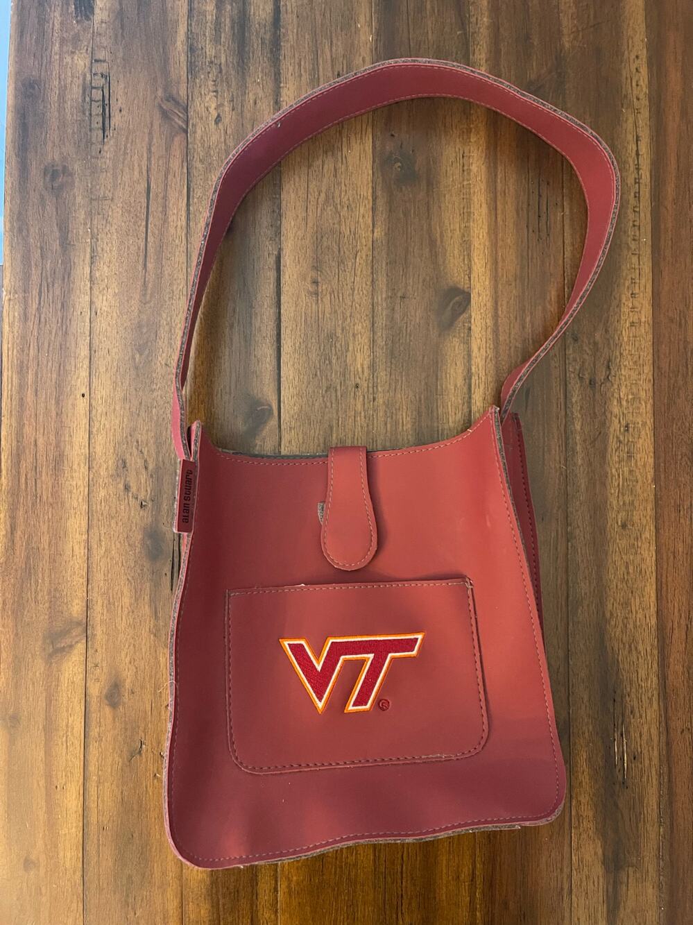 Alan Stuart Virginia Tech Hokies Leather Shoulder Bag